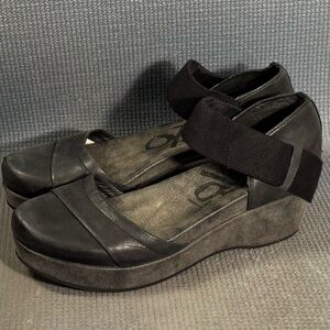 OTBT Wander Out Platform Shoes Leather Wedge Heel Sandals Women’s Size 8.5